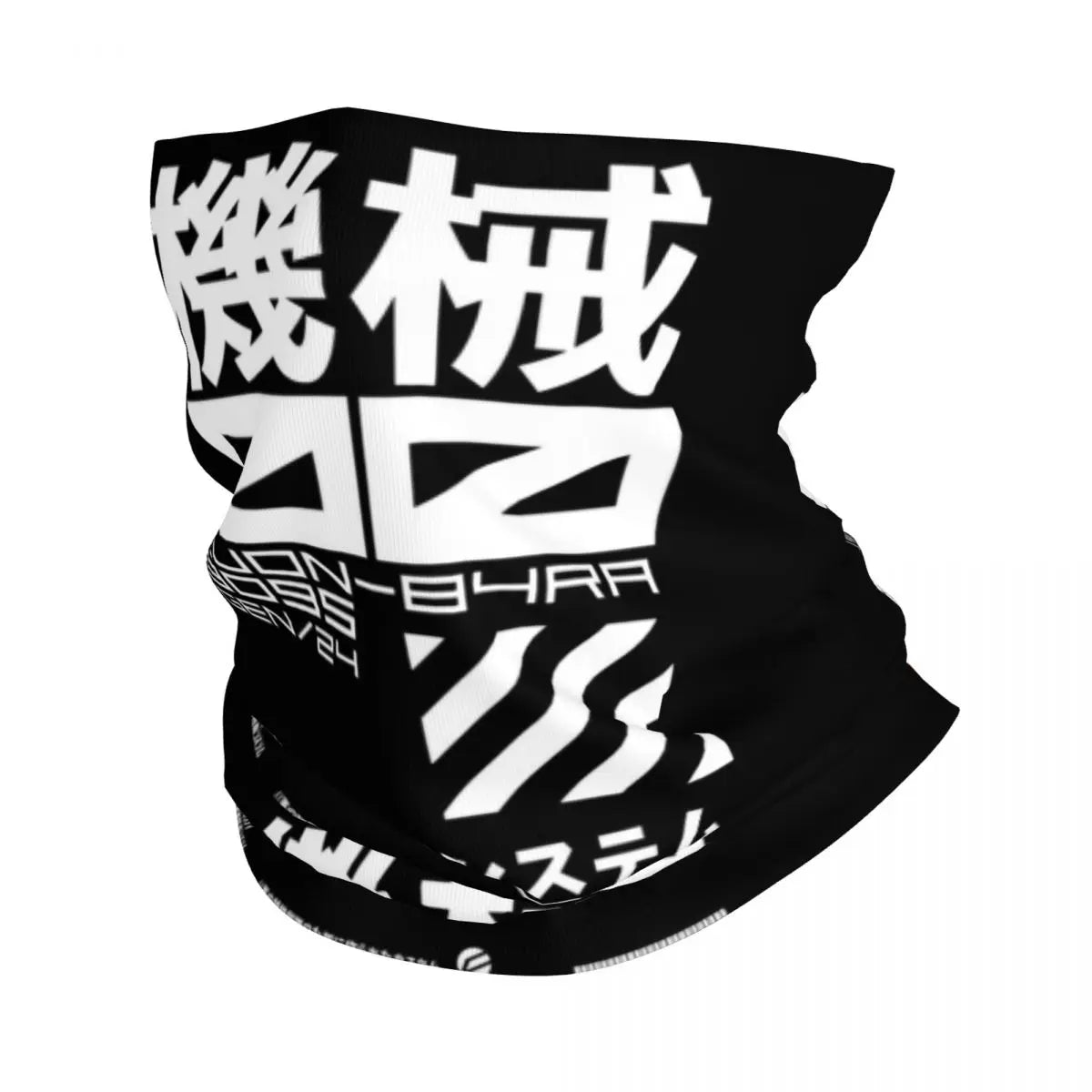 Custom Japanese Tokyo Techwear Bandana Neck Gaiter for Hiking Running Wrap Scarf Future Tech Street Wear Style Balaclava Warmer