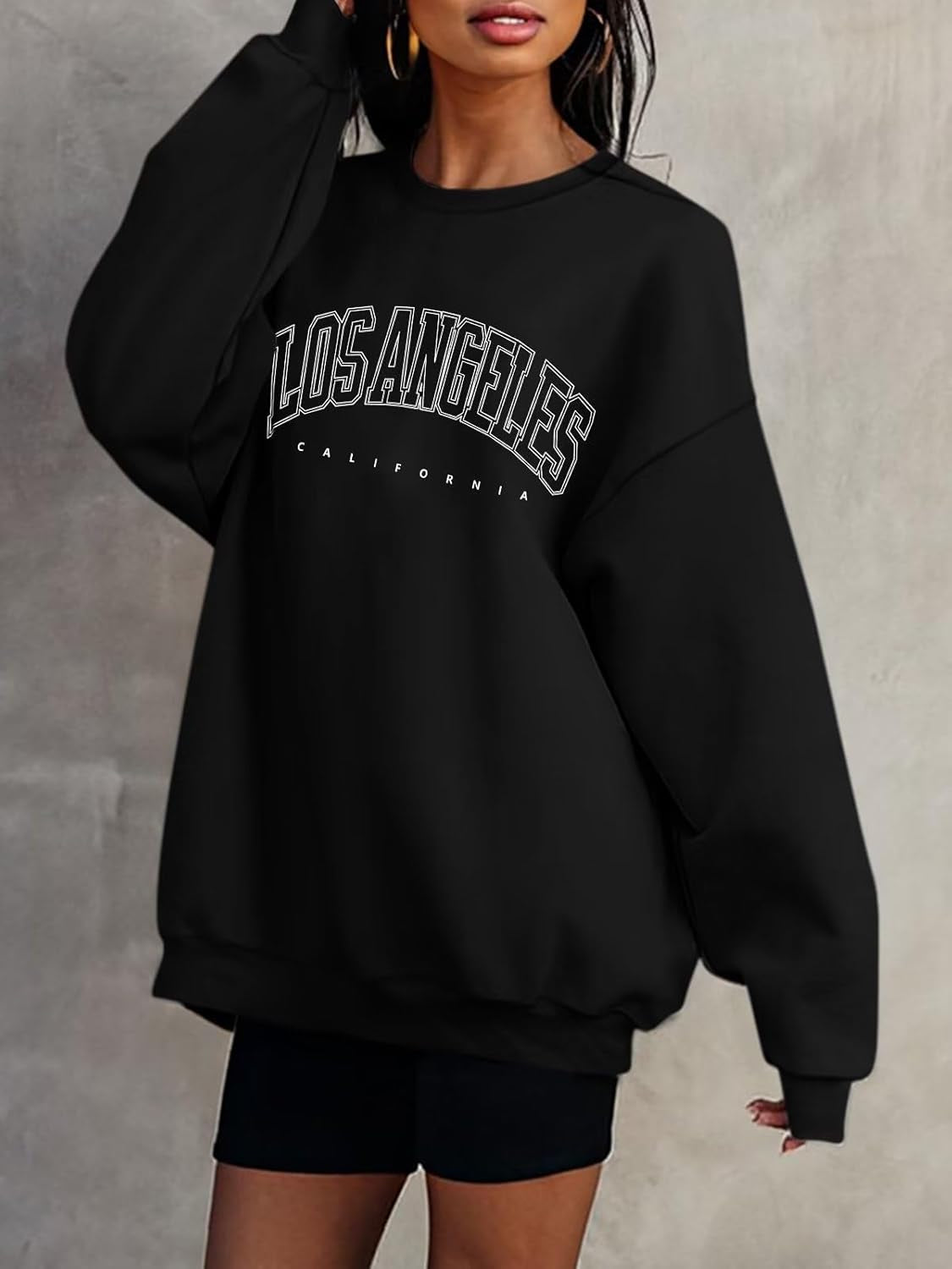 Women’S Casual Letter Graphic Print Long Sleeve Oversized Sweatshirt Tunic Tops Creweck Loose Tee T Shirts