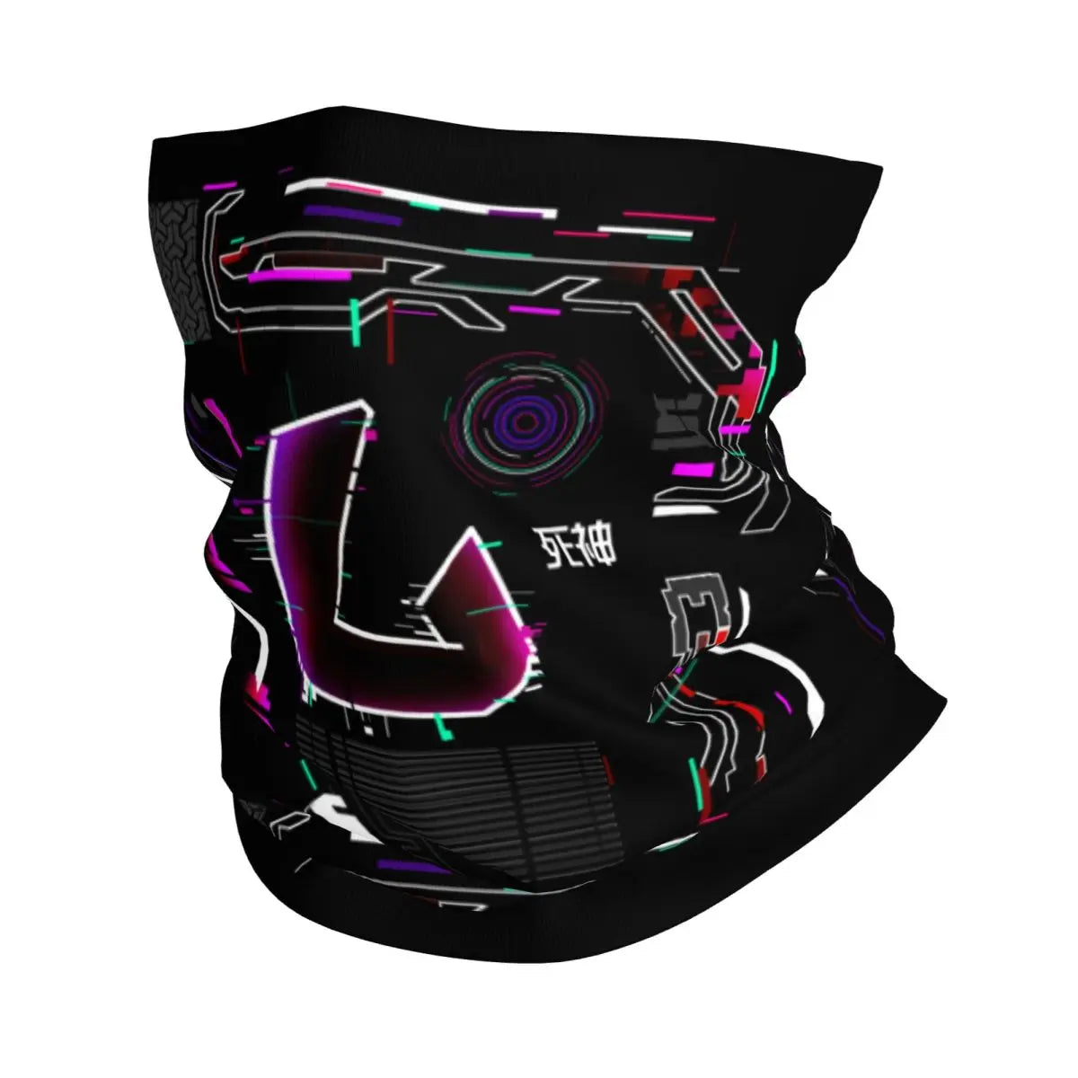 Custom Japanese Tokyo Techwear Bandana Neck Gaiter for Hiking Running Wrap Scarf Future Tech Street Wear Style Balaclava Warmer