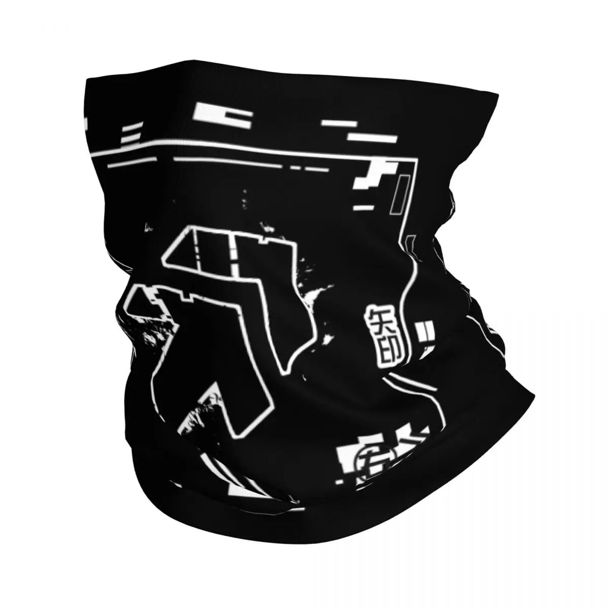 Custom Japanese Tokyo Techwear Bandana Neck Gaiter for Hiking Running Wrap Scarf Future Tech Street Wear Style Balaclava Warmer