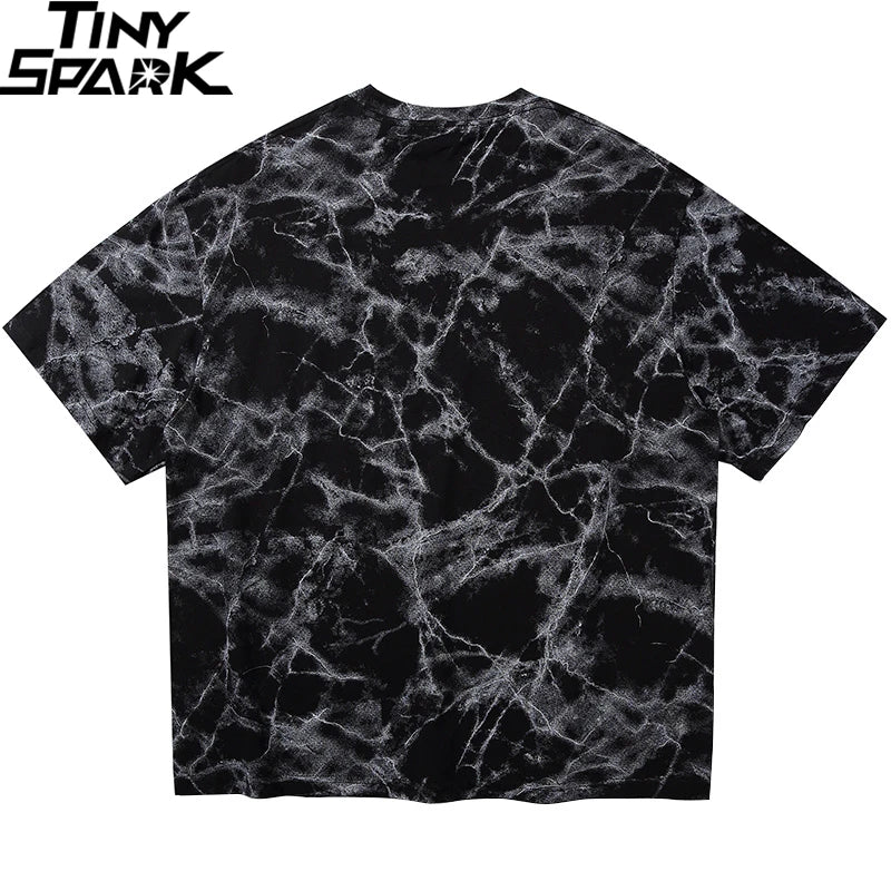 Hip Hop T Shirt Men 2025 Streetwear Oversize Dark Style Tshirt Short Sleeve Cotton Loose T-Shirt Summer Clothes Street Wear New