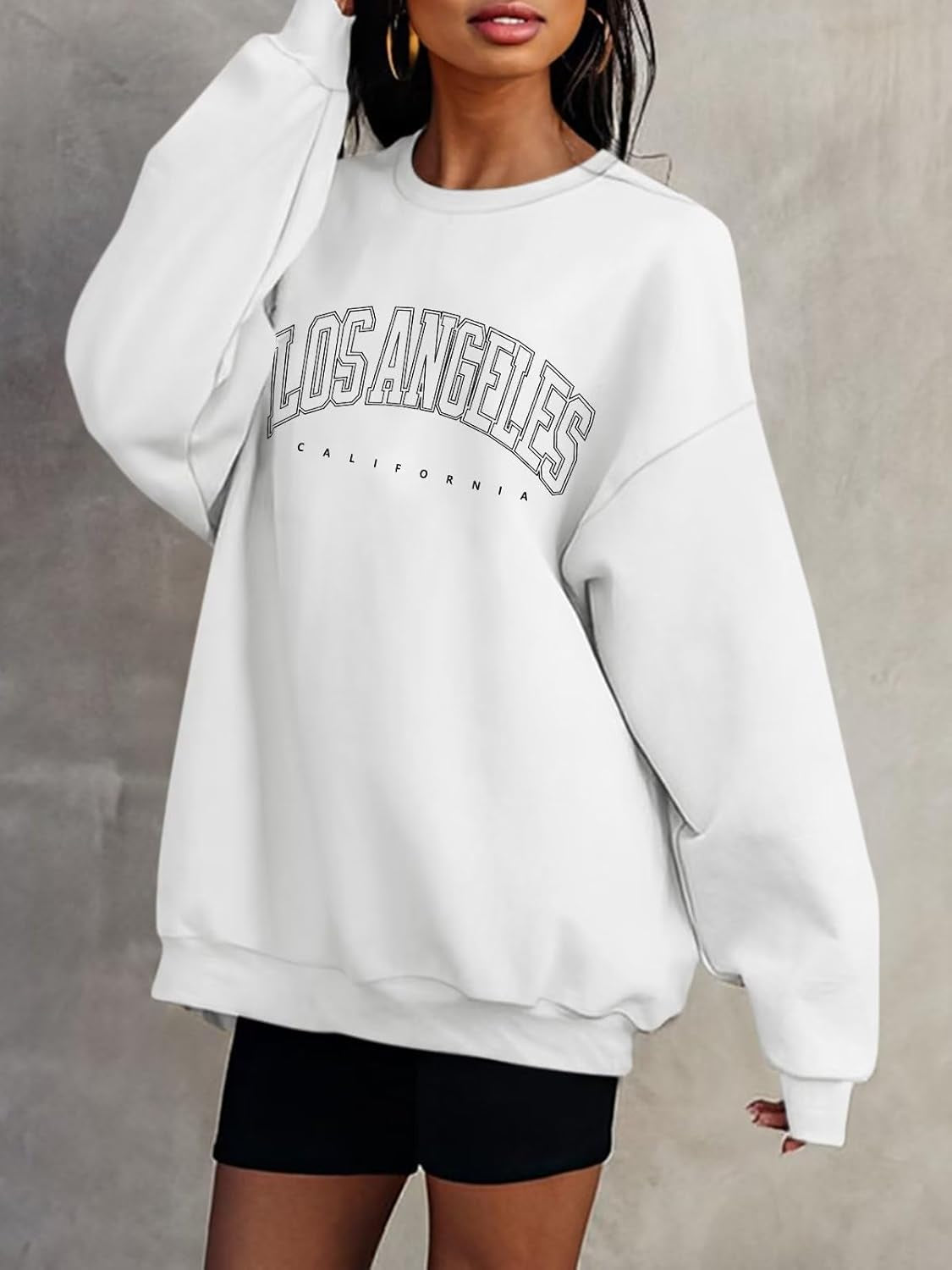 Women’S Casual Letter Graphic Print Long Sleeve Oversized Sweatshirt Tunic Tops Creweck Loose Tee T Shirts