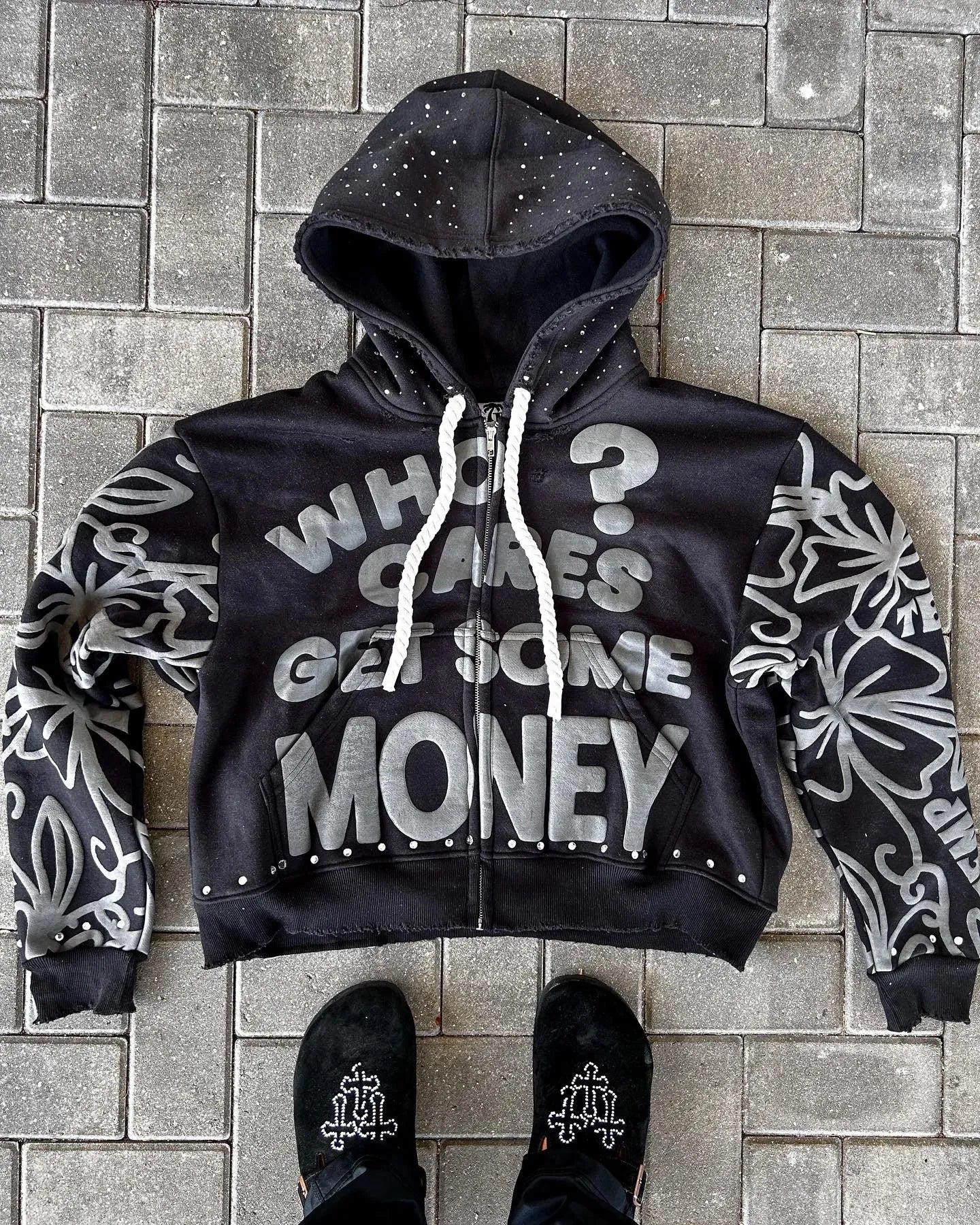 Y2K Zip Hoodie American Hip Hop Trend Fashion Alphabet N Vintage Hooded Long Sleeve Sports Hood Men Women Street Wear 240920