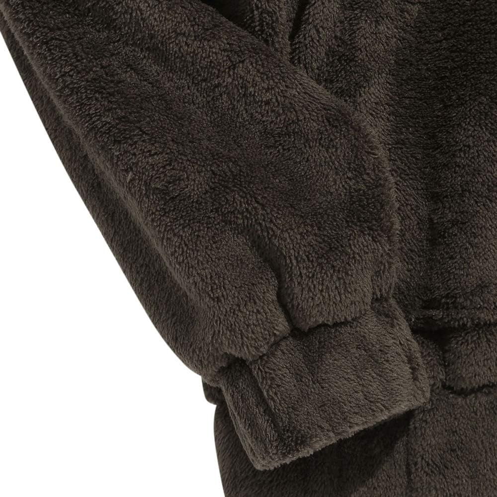 Men'S Solid Fluffy Sherpa Hoodie Oversized Hooded Pullover Winter Fuzzy Sweatshirt Outwear with Kangaroo Pocket