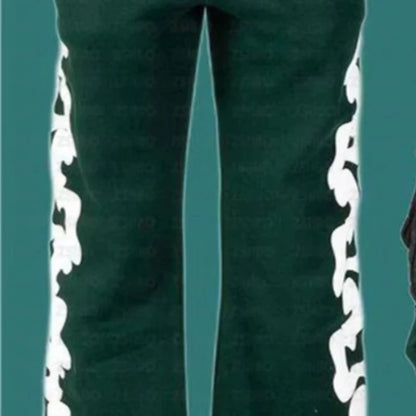Y2K Workwear Pants Harajuku Fashion Casual Loose Pants Rock Straight Leg Wide Leg Pants Hip-Hop Street Wear Jogging Pants Women
