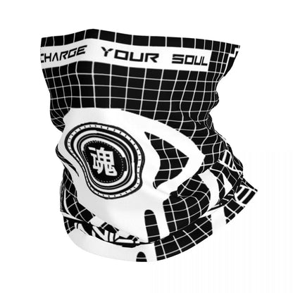 Custom Japanese Tokyo Techwear Bandana Neck Gaiter for Hiking Running Wrap Scarf Future Tech Street Wear Style Balaclava Warmer