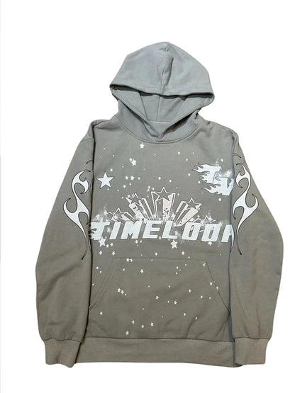 New Harajuku Gothic Pullover Hoodie Y2K Hoodies Men Hip-Hop Graphic Print Oversized Women Sweatshirt Street Wear Top Clothing