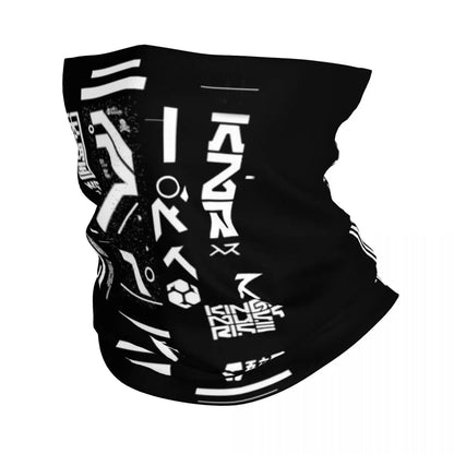 Custom Japanese Tokyo Techwear Bandana Neck Gaiter for Hiking Running Wrap Scarf Future Tech Street Wear Style Balaclava Warmer