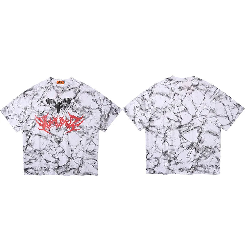 Hip Hop T Shirt Men 2025 Streetwear Oversize Dark Style Tshirt Short Sleeve Cotton Loose T-Shirt Summer Clothes Street Wear New