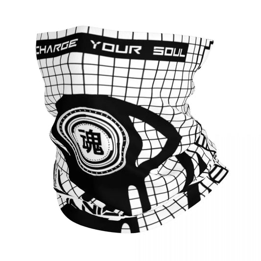 Custom Japanese Tokyo Techwear Bandana Neck Gaiter for Hiking Running Wrap Scarf Future Tech Street Wear Style Balaclava Warmer