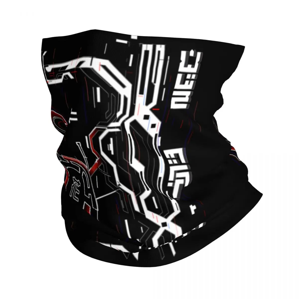 Custom Japanese Tokyo Techwear Bandana Neck Gaiter for Hiking Running Wrap Scarf Future Tech Street Wear Style Balaclava Warmer