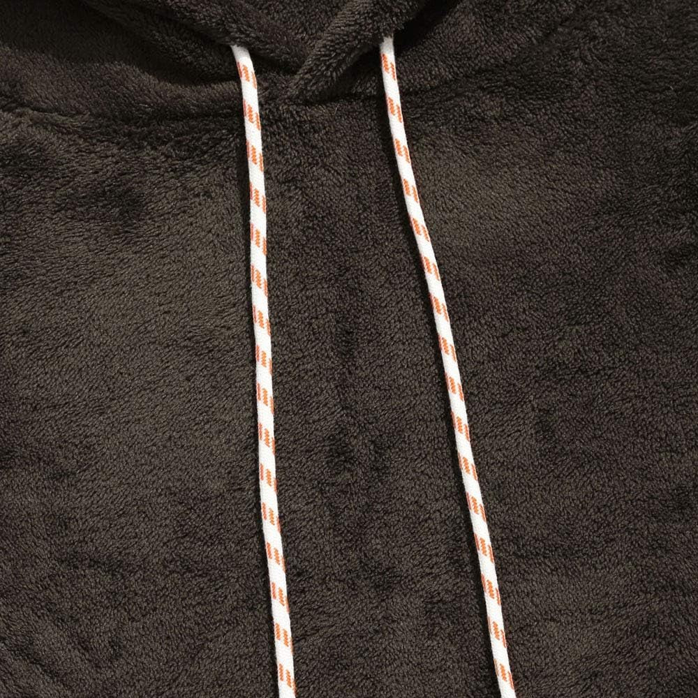 Men'S Solid Fluffy Sherpa Hoodie Oversized Hooded Pullover Winter Fuzzy Sweatshirt Outwear with Kangaroo Pocket