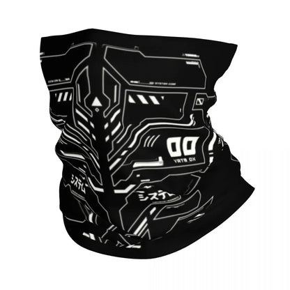Custom Japanese Tokyo Techwear Bandana Neck Gaiter for Hiking Running Wrap Scarf Future Tech Street Wear Style Balaclava Warmer
