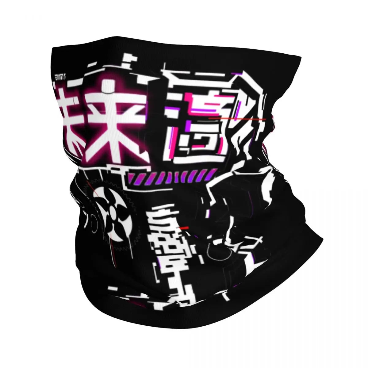 Custom Japanese Tokyo Techwear Bandana Neck Gaiter for Hiking Running Wrap Scarf Future Tech Street Wear Style Balaclava Warmer